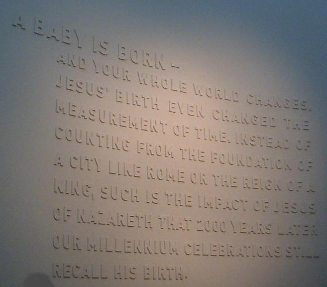 Image: from the Faith Zone at the Millennium Dome